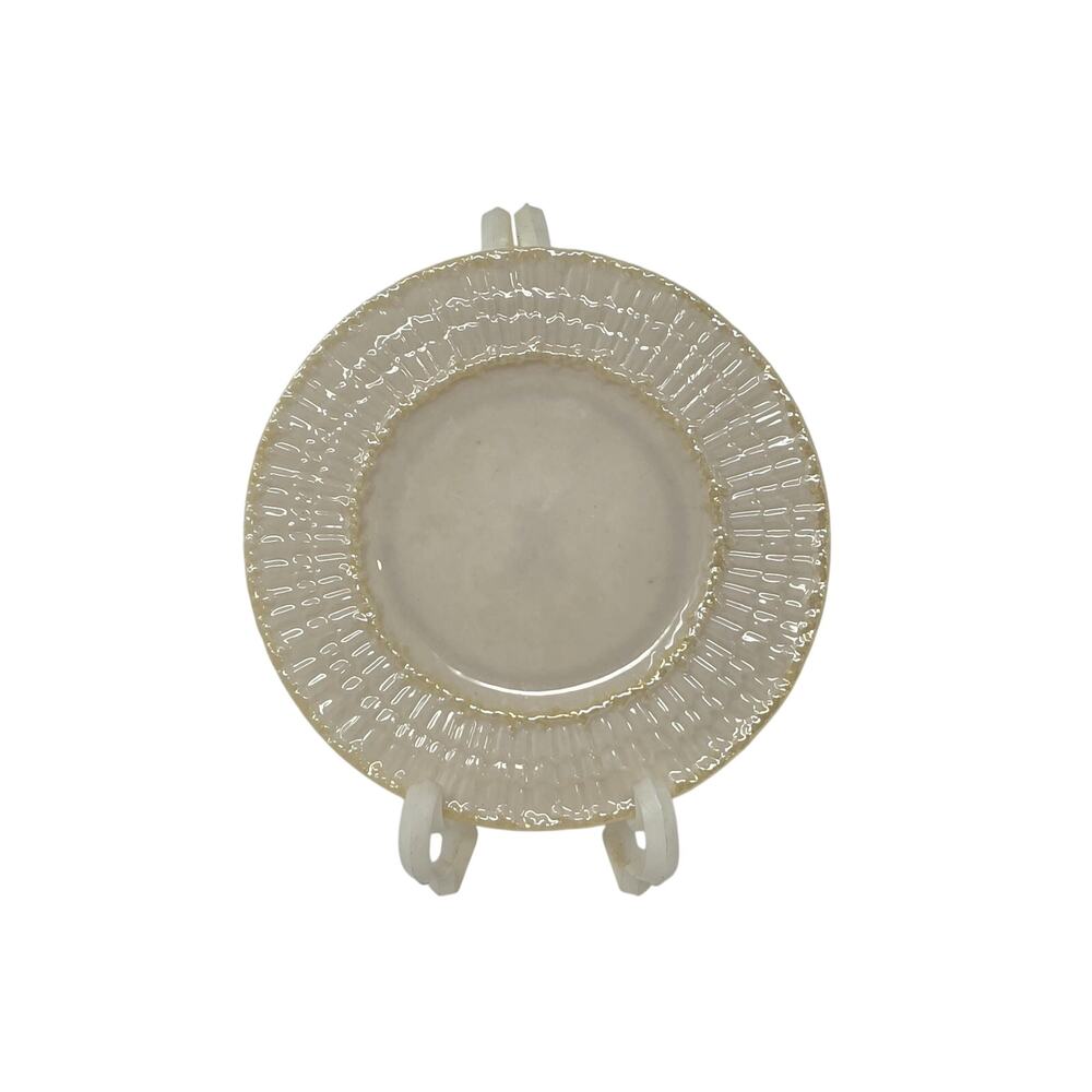 Belleek Pottery Limpet Yellow Bread and Butter Plate 4th Green Mark